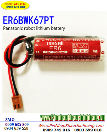 MAXELL ER6BWK67PT; Pin nuôi nguồn MAXELL ER6BWK67PT lithium 3.6v AA2000mAh _Made in Japan